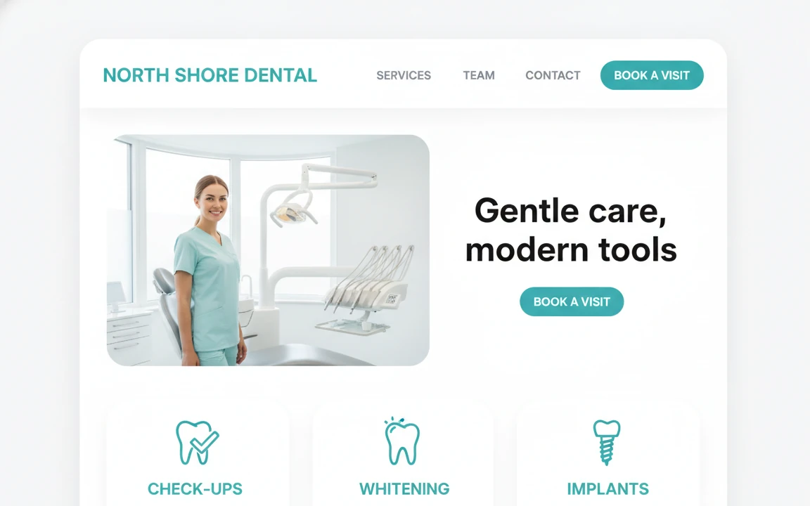 Concept design for a dental clinic.